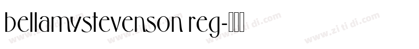 bellamystevenson reg字体转换